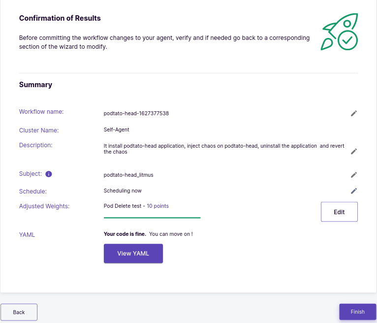 Verify and Schedule the Podtato Head Chaos Scenario